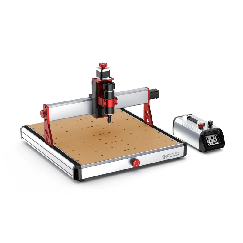 Twotrees TTC450 Ultra CNC Router Machine + 4th Axis + Vacuum Cleaner M1 + End Mills