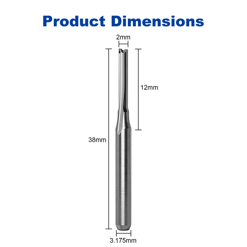 Twotrees Solid Carbide 2 Flute Straight End Mill
