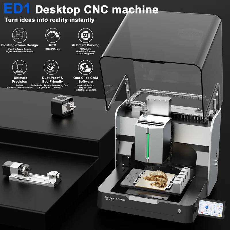 【Pre-sale】Twotrees ED1 Enclosed Desktop CNC Router Machine