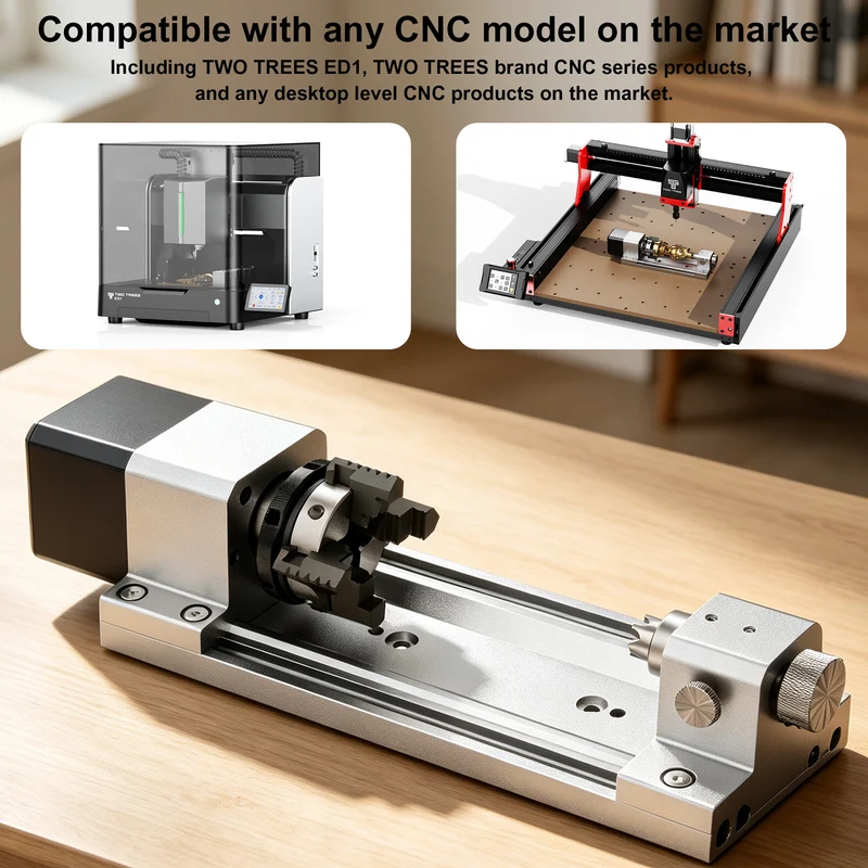 【Pre-sale】Twotrees 4th Axis CNC Rotary Module Kit for ED1