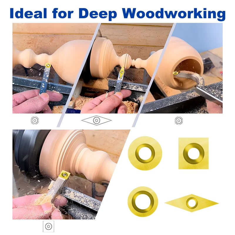 Twotrees TiN Coated Tungsten Cutters Insert Set