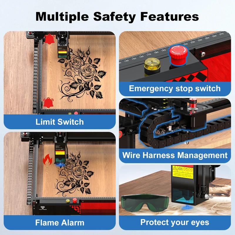 Twotrees TS2-20W Laser Engraver + Honeycomb + Air Assist Kit