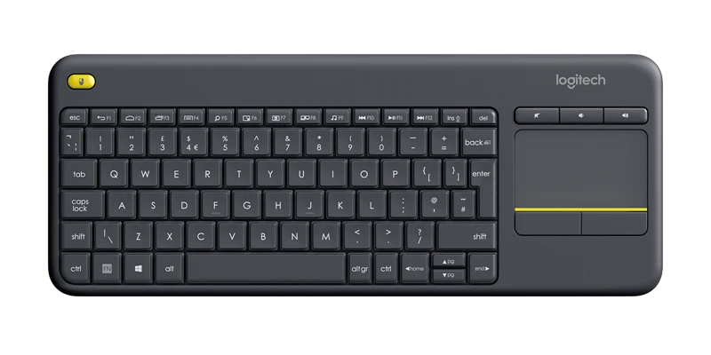 Logitech K400 Plus kabellose Touch-Tastatur auch für Fernseher Schwarz