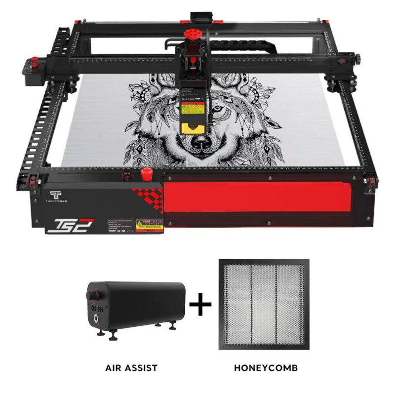 Twotrees TS2-20W Laser Engraver + Honeycomb + Air Assist Kit