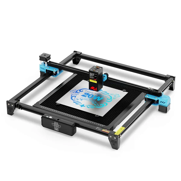 Twotrees TTS-20 Pro 20W Laser Engraver Machine + Y-Axis Rotary + Risers