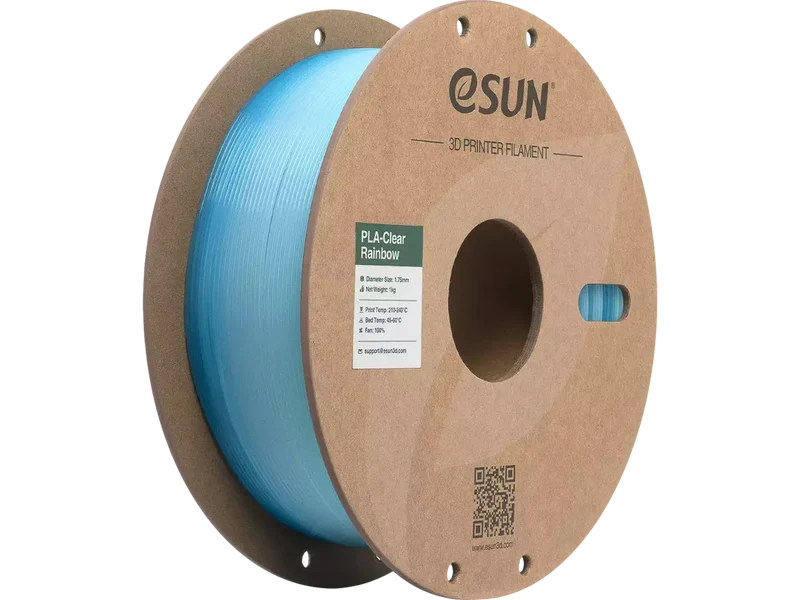 eSUN PLA Clear Rainbow – transparentes PLA Filament mit Farbverlauf