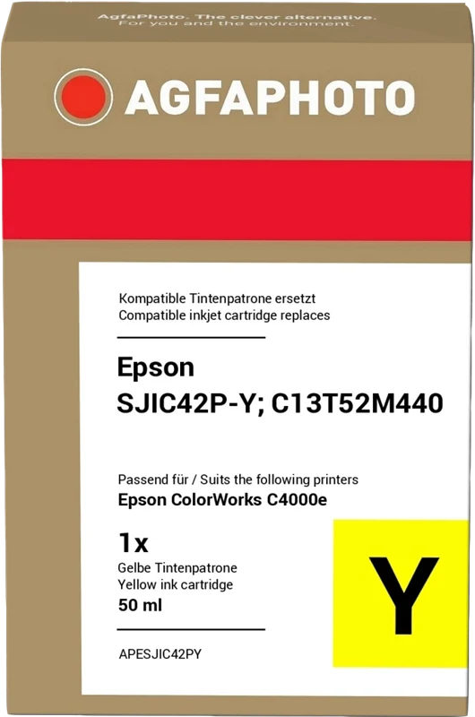 Agfa Photo Druckerpatrone kompatibel mit Epson SJIC42P-Y Gelb