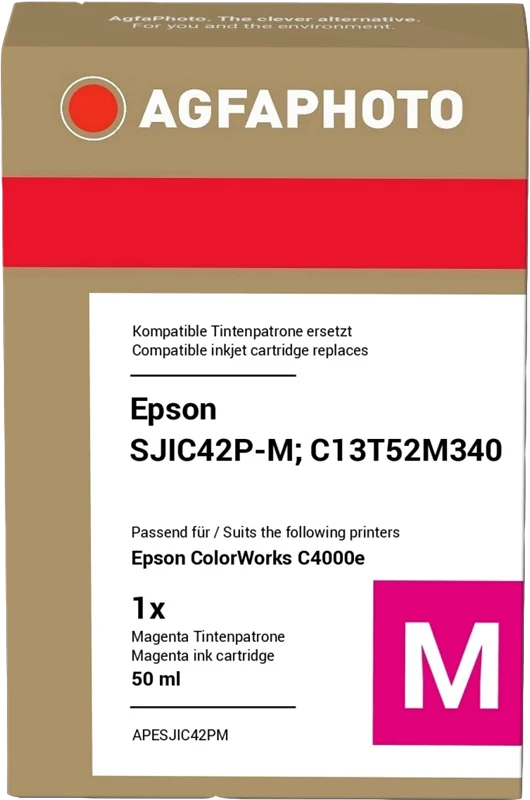Agfa Photo Druckerpatrone kompatibel mit Epson SJIC42P-M Magenta