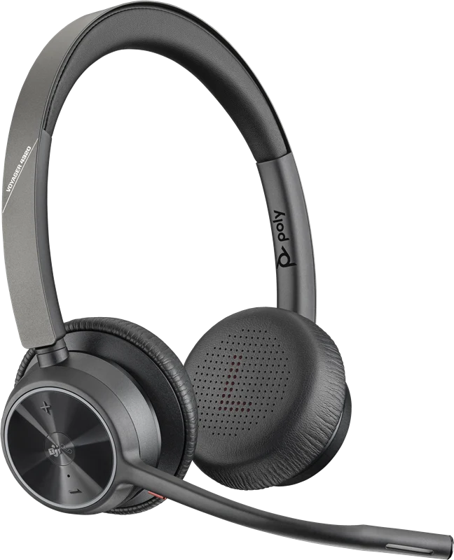 HP Poly Voyager 4320-M Headset mit Ladestation Schwarz