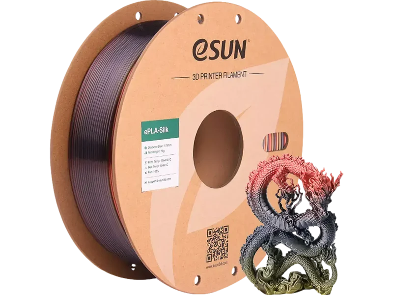 eSUN ePLA-Silk Rainbow – Mehrfarbiges Filament mit Farbverlauf