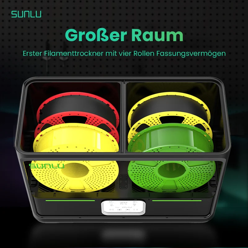 SUNLU FilaDryer S4, Temperaturausgleich und hoher Wirkungsgrad