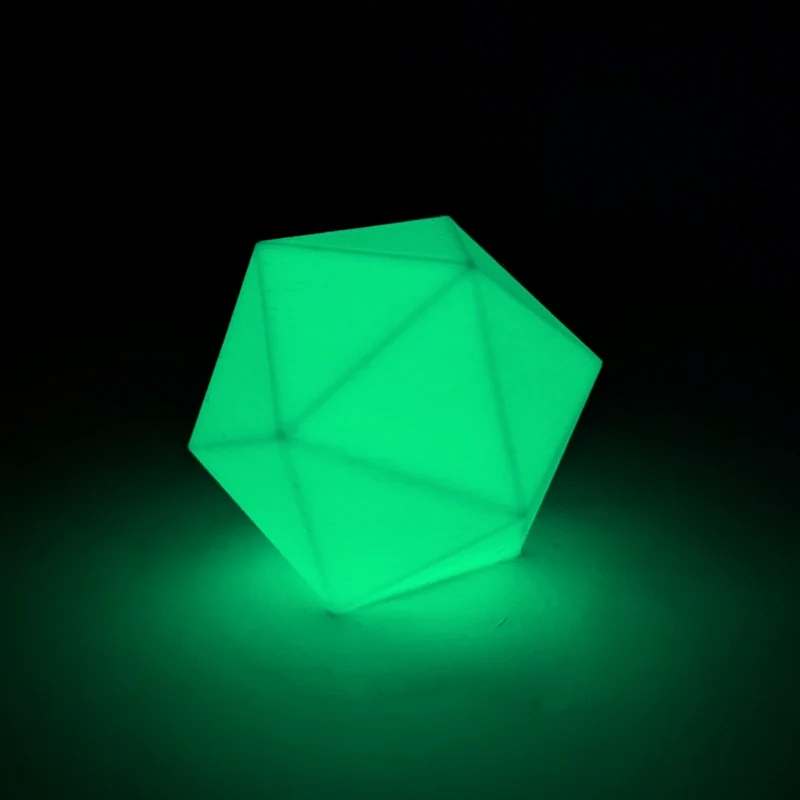 Green Glow-in-the-Dark, White