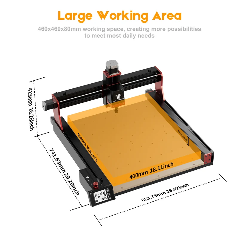 Twotrees TTC450 PRO CNC Router Machine + 500W Spindle