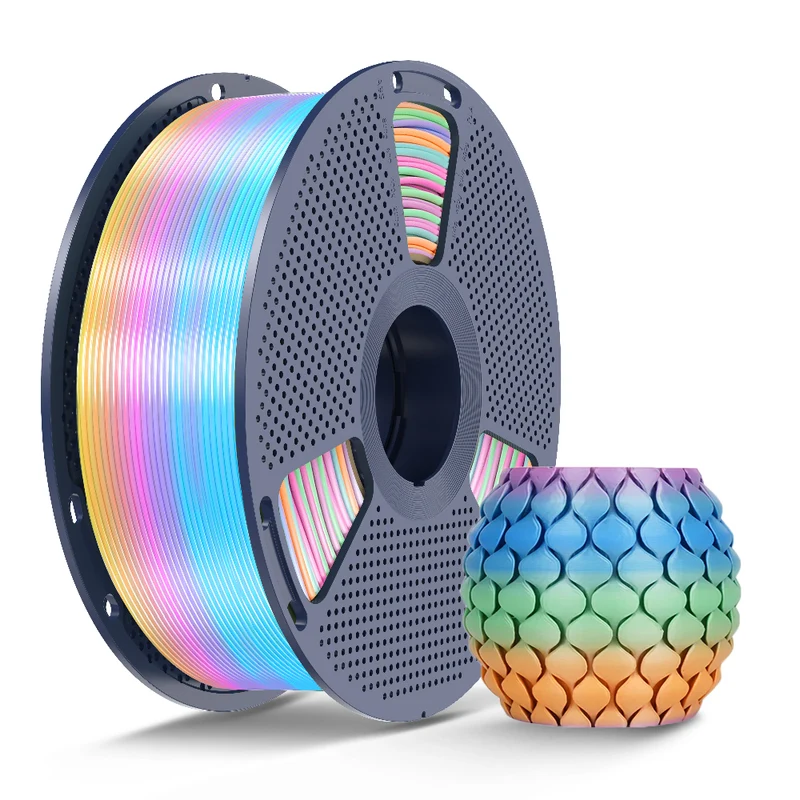 SUNLU PLA, SILK, PLA Transparent Rainbow Filament 1KG