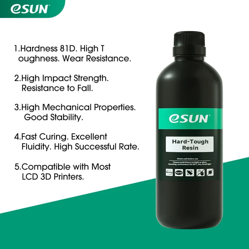 eSUN LCD Hard Tough ABS-Like Resin 0.5KG/1KG 22ND