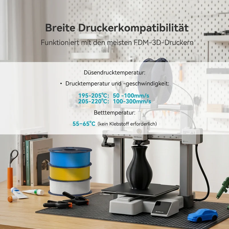 SUNLU PLA+ 2.0, Verbessertes PLA+(PLA Plus), 3D Drucker Filament 1KG