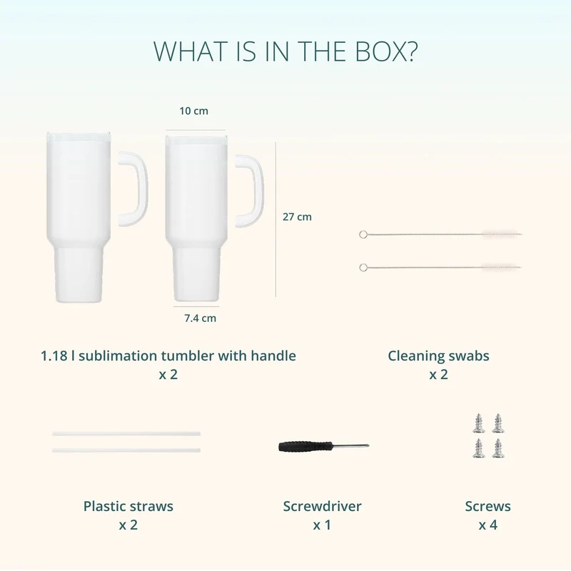 LOKLiK 40oz Sublimation Handle Tumbler Blanks
