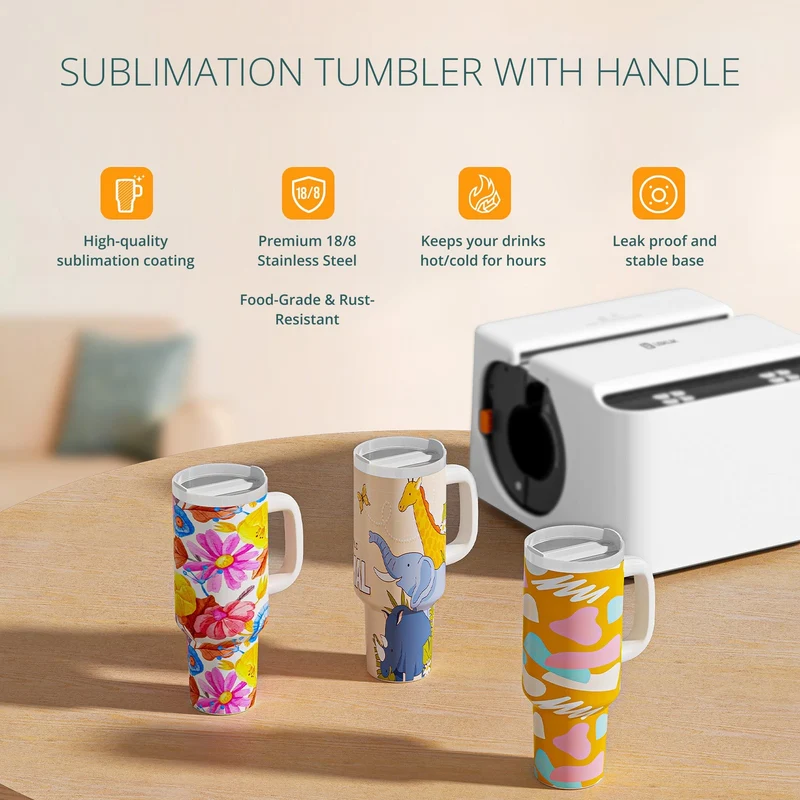 LOKLiK 40oz Sublimation Handle Tumbler Blanks