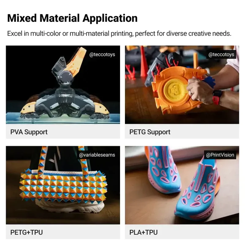 Snapmaker U1 Multimaterial 3D-Drucker mit 4 Druckköpfen