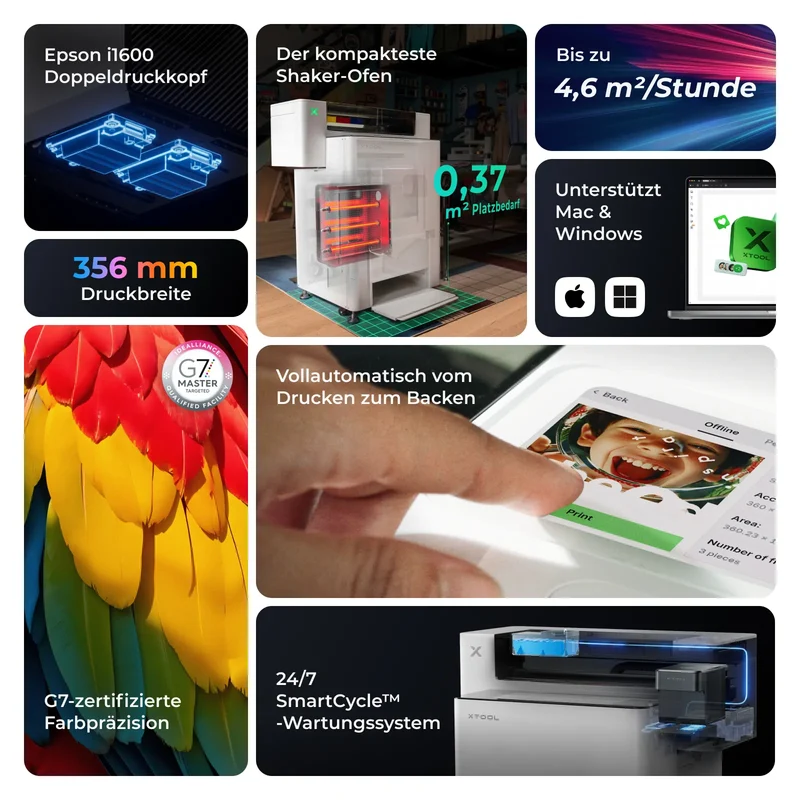 xTool Apparel Printer One-Click-DTF-Drucker