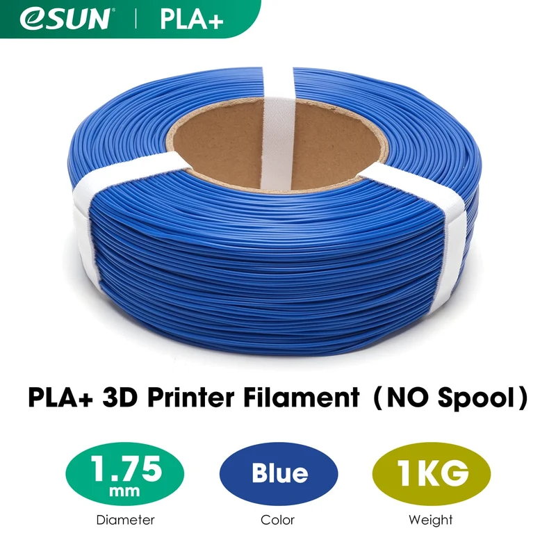 eSUN PLA+ 1.75mm Filaments Refill for 3D Printer No Spool 10PCS