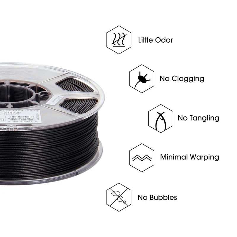 eSUN ePA-CF 1.75mm 3D Filament 10PCS
