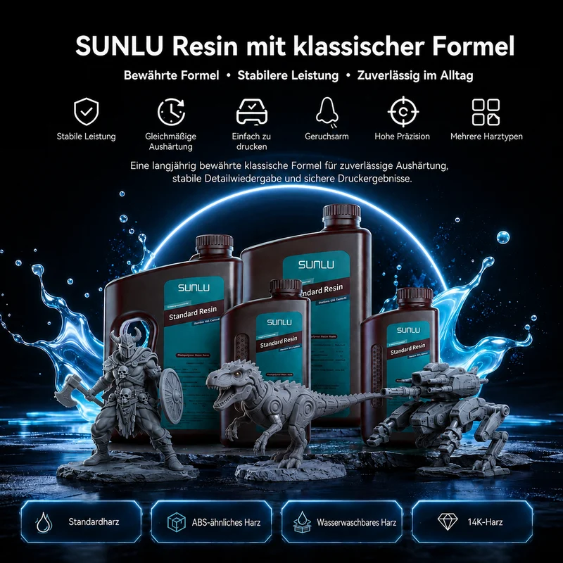 [Bis zu 30 % Rabatt] SUNLU Harzkollektion mit klassischer Rezeptur