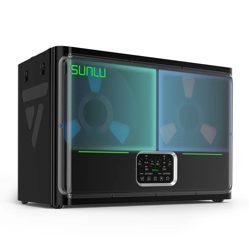SUNLU FilaDryer S4 Pro, Zwei-Zonen-Filamenttrockner mit unabhängiger Temperatur- und Zeitsteuerung, max. 85 °C Temperatur, Trocknen & Tempern (Annealing) 2-in-1, passend für 4 × 1 kg Filament-Spulen