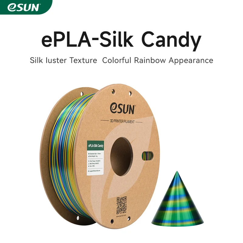 eSUN ePLA-Silk Candy 1.75mm 3D Filament 1KG