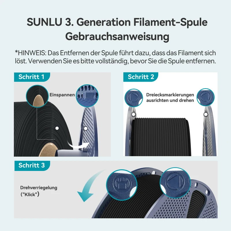 SUNLU PLA-CF (PLA-Kohlefaser) 3D Drucker Filament 1KG