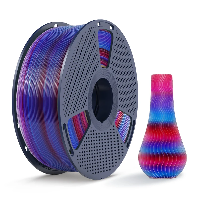 SUNLU PLA, SILK, PLA Transparent Rainbow Filament 1KG