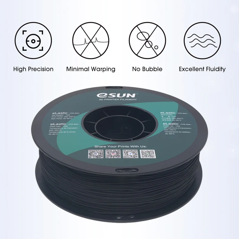 eSUN TPE-83A 1.75mm 3D Filament 1KG