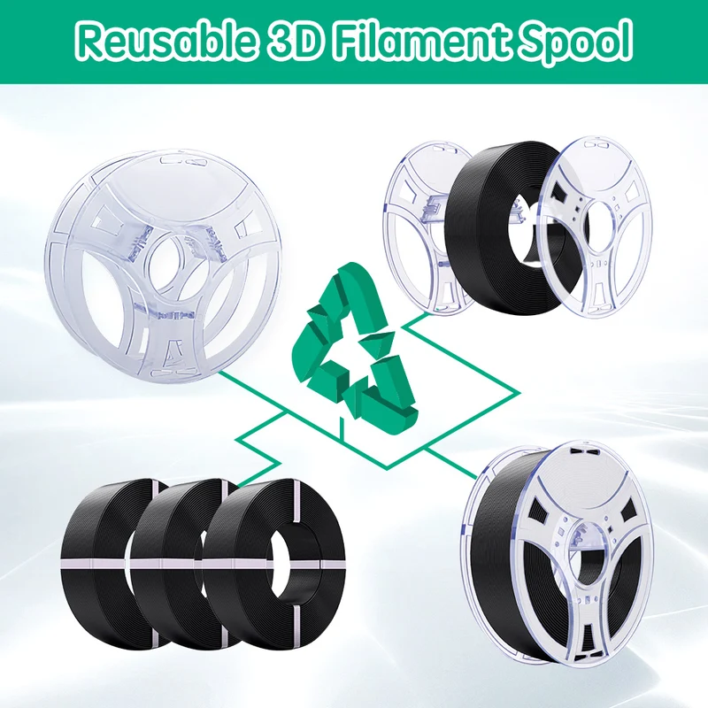 eSUN PLA+ 1.75mm Filaments Refill No Spool& Reusable Spool