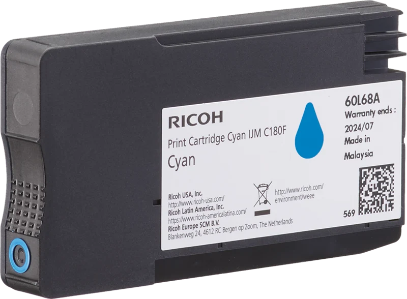 Ricoh IJM C180F Cyan Druckerpatrone 408518