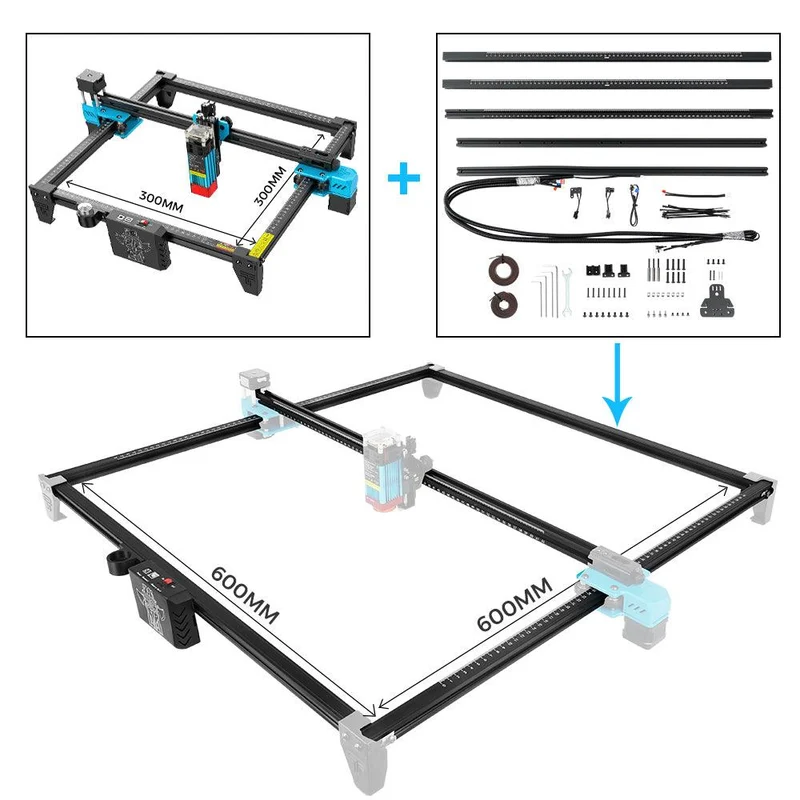 Twotrees Extension Kit 600*600mm for Laser Engraver & Cutter TTS Pro / TTS Series