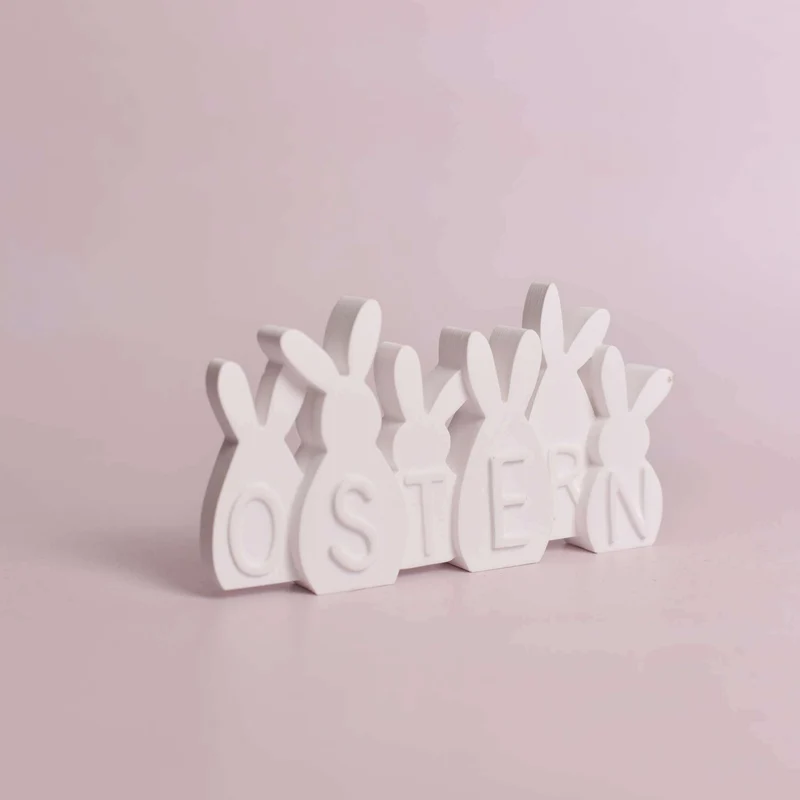 Osterhasenfamilie - Silikon Gießform
