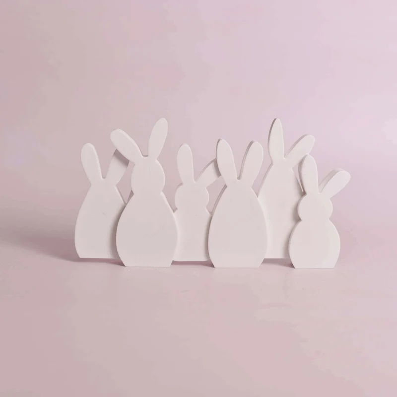 Osterhasenfamilie - Silikon Gießform