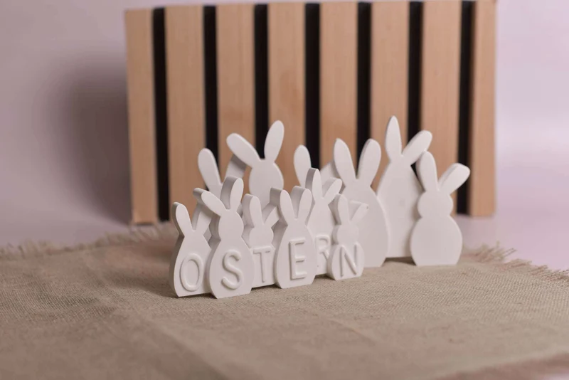 Osterhasenfamilie - Silikon Gießform