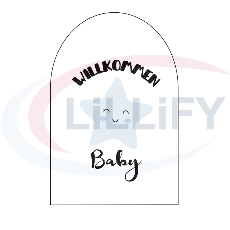 Willkommen Baby Motiv blau - PDF-Datei