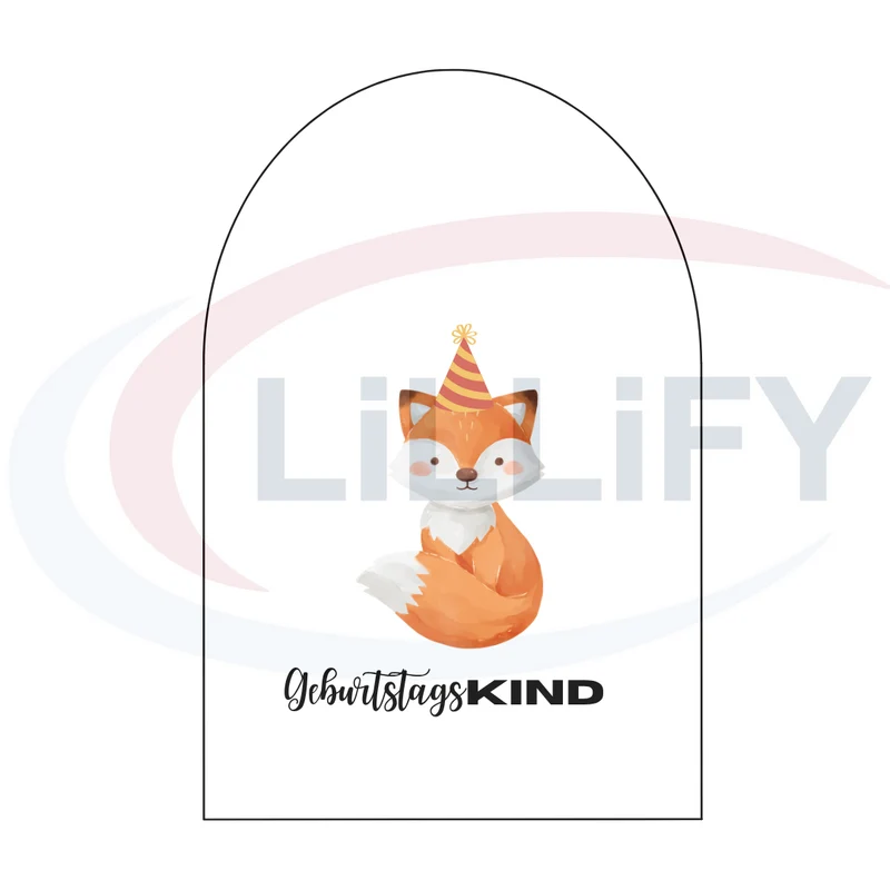 Fuchs Motiv für Regalhäuschen Halbrund - PDF-Datei
