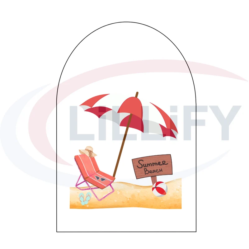 Strand Motiv für Regalhäuschen Halbrund - PDF-Datei