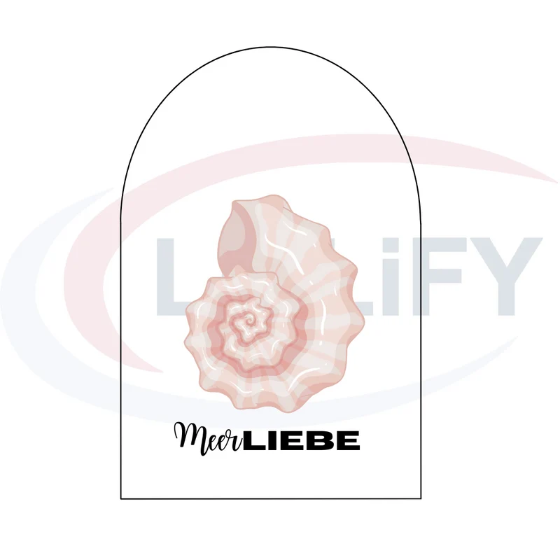Muschel Motiv für Regalhäuschen Halbrund - PDF-Datei