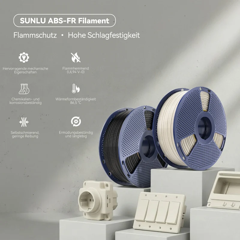SUNLU ABS-FR (flammschützendes) 3D-Drucker-Filament 1KG