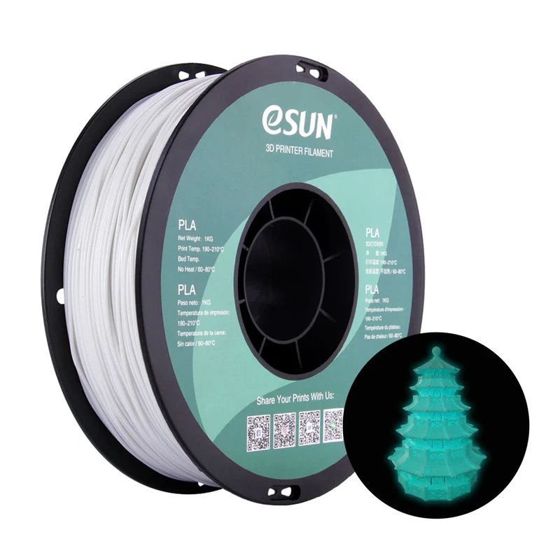 eSUN Luminous PLA 1.75mm 3D Filament 1KG Glow in the Dark