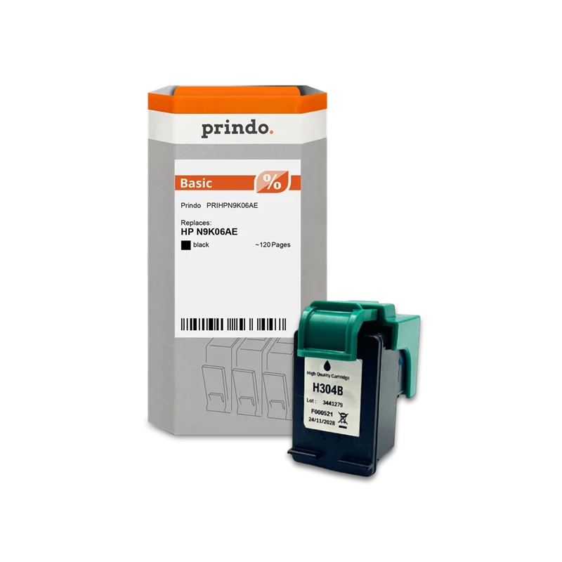 Prindo Basic Druckerpatrone kompatibel mit HP 304 Schwarz