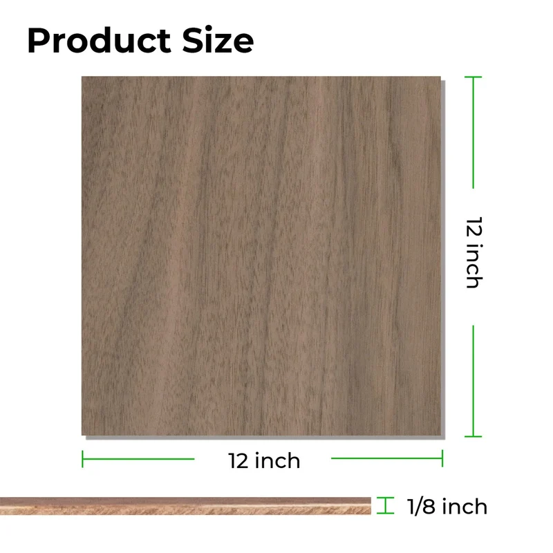 xTool Material – Walnuss-Sperrholzplatten 30 × 30 cm × 3 mm (1/8") – 6 Stück