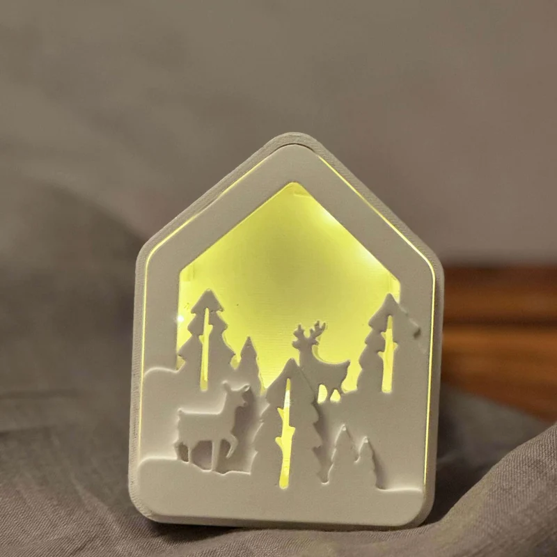 Silikonform Lichterhaus „Winterzauber“ – 3 Motive wählbar