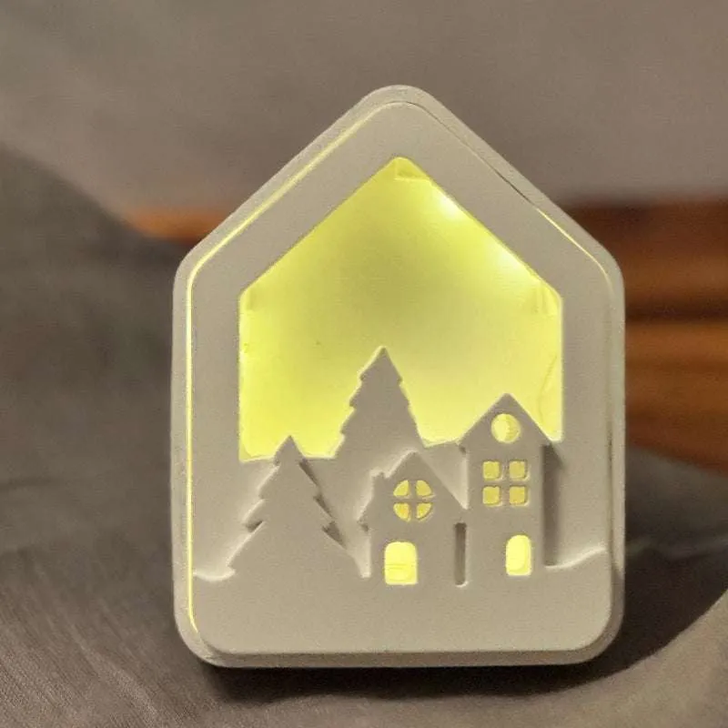Silikonform Lichterhaus „Winterzauber“ – 3 Motive wählbar