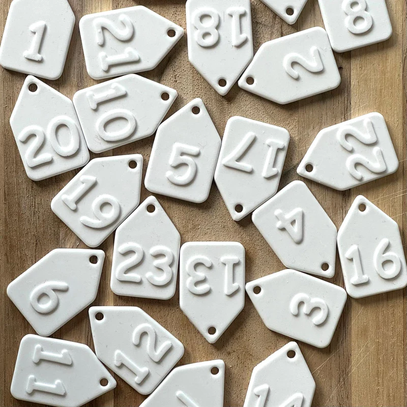Adventskalender-Anhänger in Häuschenform - Silikon Gießform