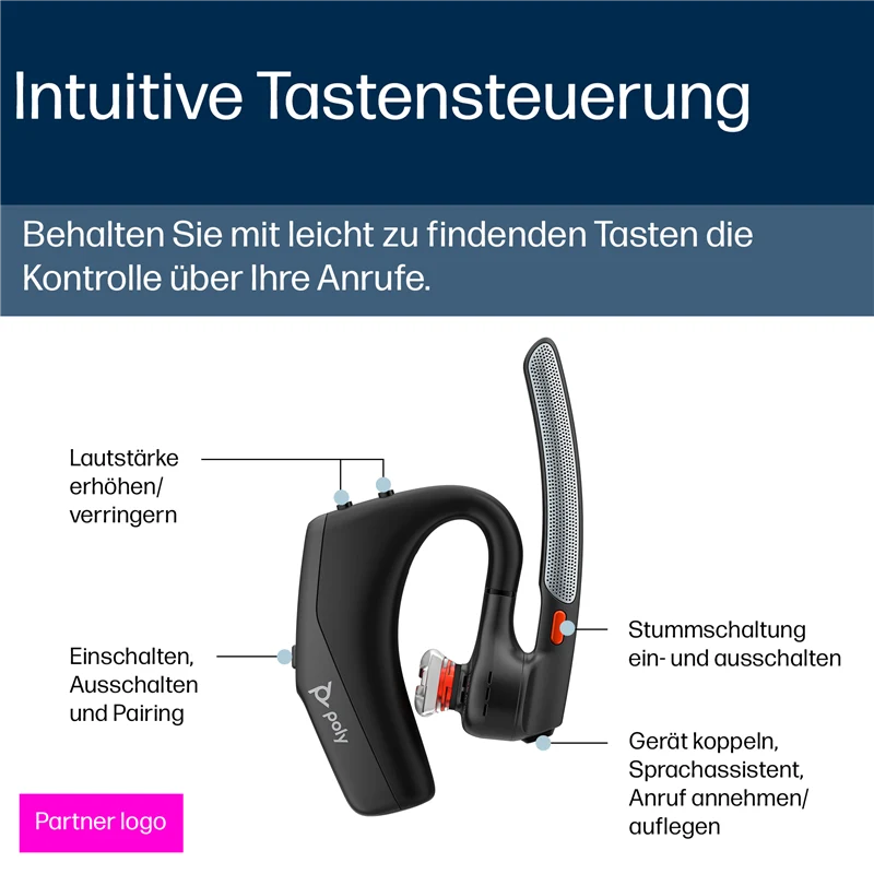 HP Poly Voyager Legend 30 Headset Schwarz